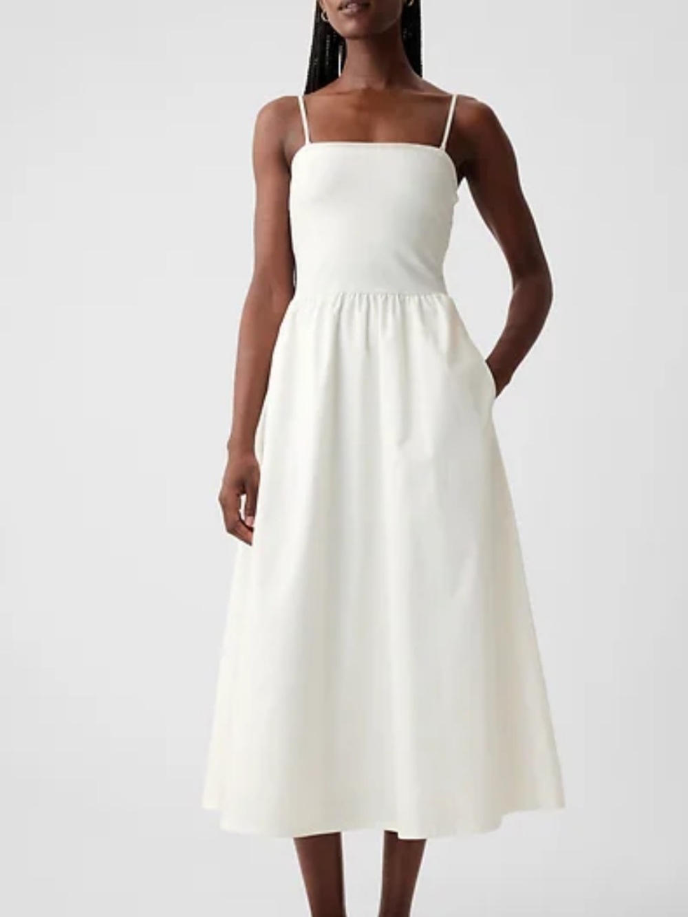 Banana Republic Factory Mixed Media Midi Dress Women’s Sz S